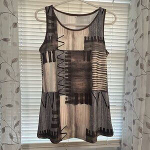 Summer Sleeveless Tank Top NWOT - Brown, Size Small